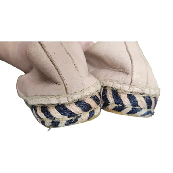 Tory Burch Cream and Black Espadrille Flats - Picture 8 of 11